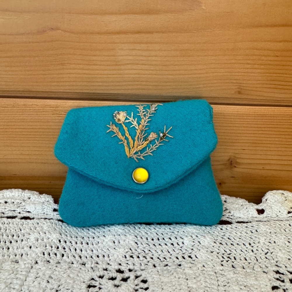 Teal Embroidered Women's Bag